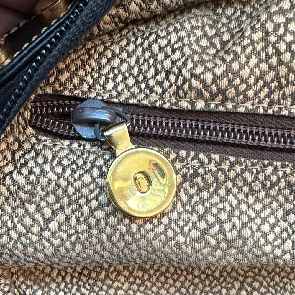 Borbonese Rare Black Leather Dome Handbag